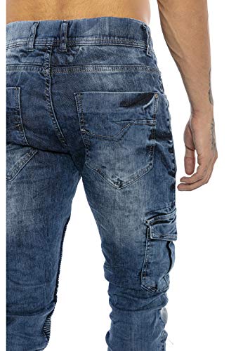 Redbridge Vaqueros Jeans para Hombre Pantalón Estilo Chàndal Denim Algodón Azul W31 L32