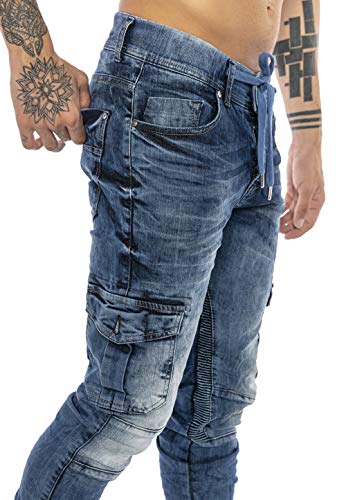 Redbridge Vaqueros Jeans para Hombre Pantalón Estilo Chàndal Denim Algodón Azul W31 L32