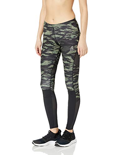 Reebok Crossfit - Mallas de compresión para Mujer, Mujer, Ajustado, DQ0042, Verde Cazador, Small