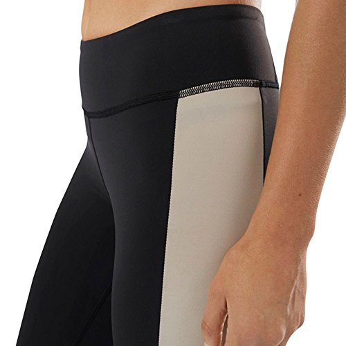 Reebok Lux Color Block Tight Mallas, Mujer, Multicolor (Negro/parchm), 2XS