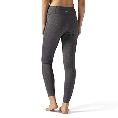 Reebok Lux Tight - Mallas Ajustadas para Mujer, Mujer, Ajustado, EMT83, Gris Oscuro, XS