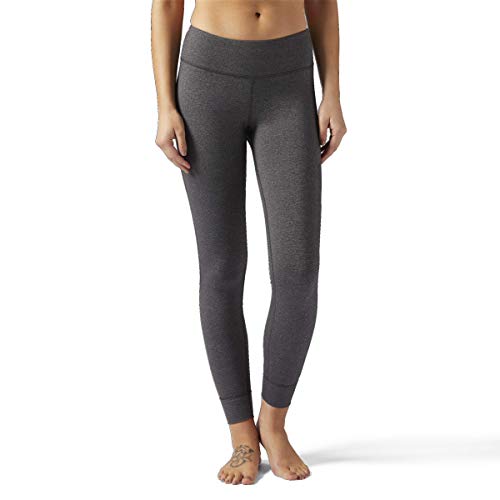 Reebok Lux Tight - Mallas Ajustadas para Mujer, Mujer, Ajustado, EMT83, Gris Oscuro, XS