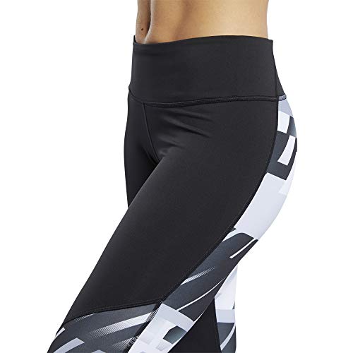 Reebok RC Lux Bold Texture 3/4 Tight-AMRAP Mallas, Mujer, Sterling Grey, L