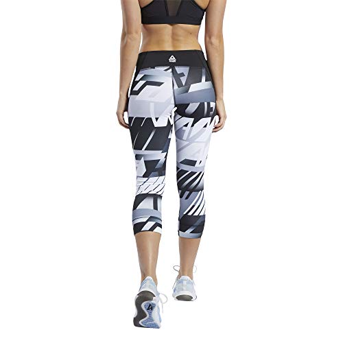 Reebok RC Lux Bold Texture 3/4 Tight-AMRAP Mallas, Mujer, Sterling Grey, L