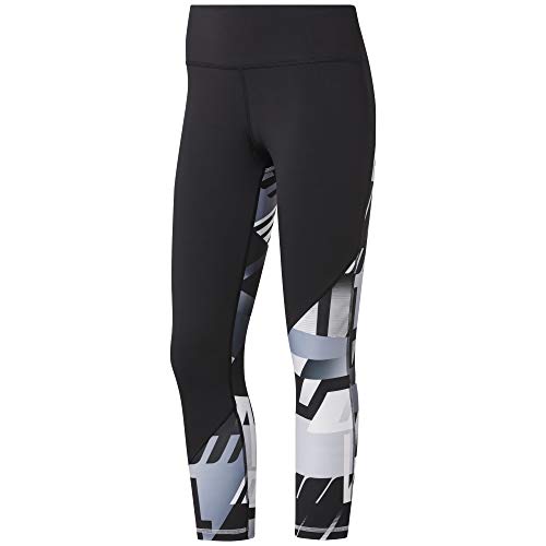 Reebok RC Lux Bold Texture 3/4 Tight-AMRAP Mallas, Mujer, Sterling Grey, L