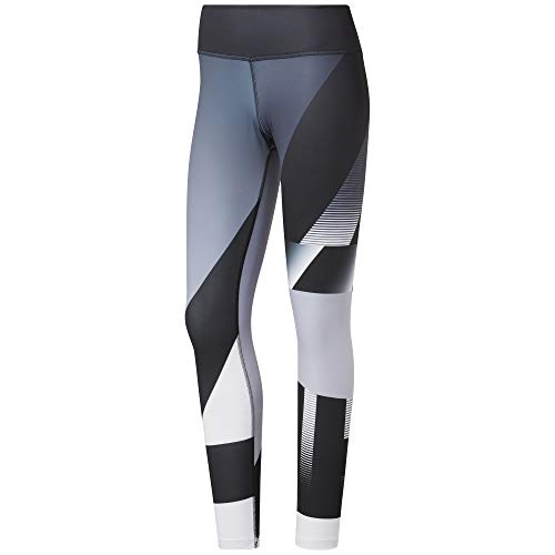 Reebok RC Lux Bold Texture Tight-AMRAP Mallas, Mujer, Gris (Sterling Grey), S