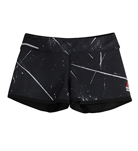 Reebok Rev Chase Booty Pantalón Corto RCF Renton Crossfit, Mujer, Negro, 2XS