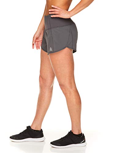 Reebok Women's Athletic Workout Shorts - Gym Training & Running Short - 3 Inch Inseam - Harmony Medium Grey, X-Large