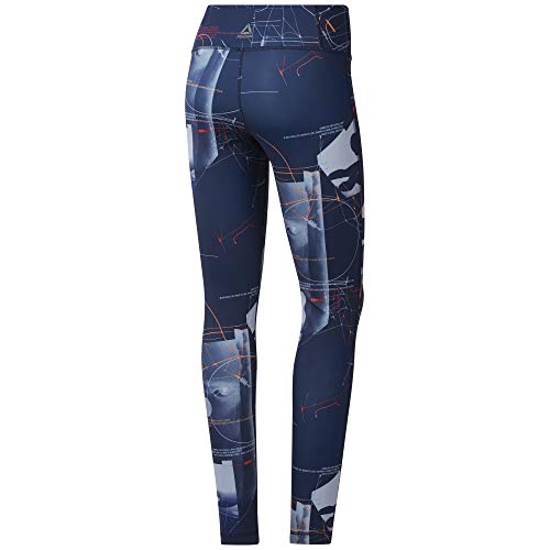 Reebok Wor AOP Tight Mallas, Mujer, dendus, 2XL