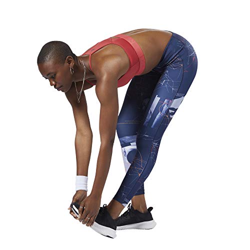 Reebok Wor AOP Tight Mallas, Mujer, dendus, 2XL