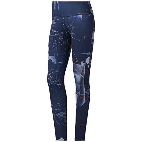 Reebok Wor AOP Tight Mallas, Mujer, dendus, 2XL