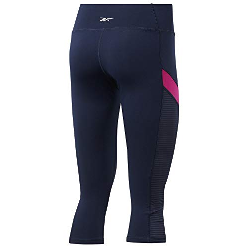 Reebok WOR Mesh Capri Mallas 3/4, Mujer, vecnav, S