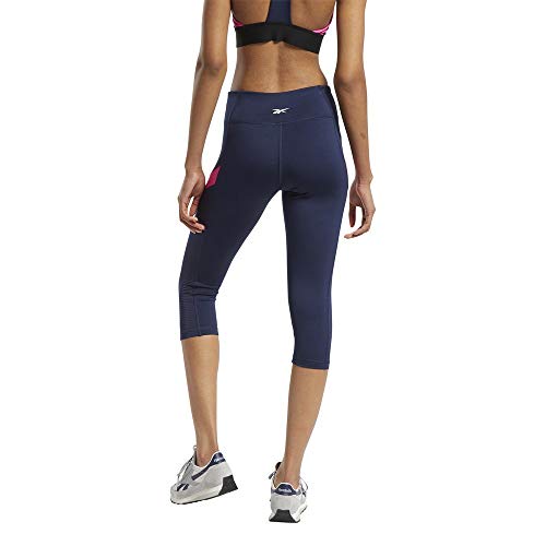 Reebok WOR Mesh Capri Mallas 3/4, Mujer, vecnav, S