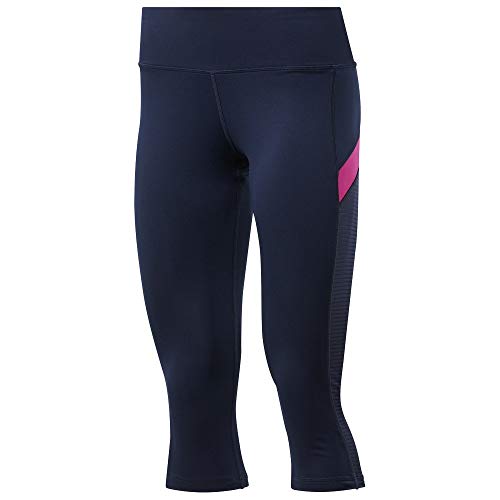 Reebok WOR Mesh Capri Mallas 3/4, Mujer, vecnav, S