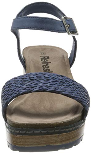 Refresh 69500.0, Sandalias con Plataforma Mujer, Azul (Jeans Jeans), 39 EU