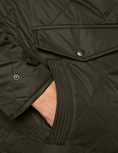 Regatta Locke Chaqueta de equitación acolchada, repelente al agua, con aberturas en la parte posterior Baffled/Quilted Jackets, Hombre, Dark Khaki, L