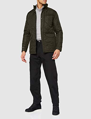 Regatta Locke Chaqueta de equitación acolchada, repelente al agua, con aberturas en la parte posterior Baffled/Quilted Jackets, Hombre, Dark Khaki, L
