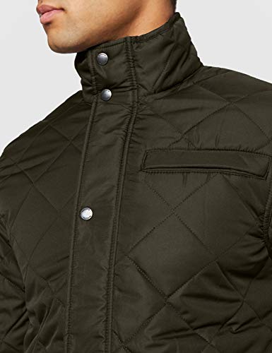 Regatta Locke Chaqueta de equitación acolchada, repelente al agua, con aberturas en la parte posterior Baffled/Quilted Jackets, Hombre, Dark Khaki, L