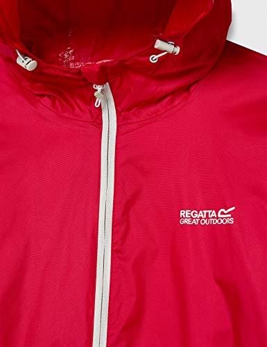 Regatta Pack-it III Chaqueta con Capucha Impermeable, Transpirable, Sin Forro Y Ligera Jackets Waterproof Shell, Mujer, Dark Cerise, 16