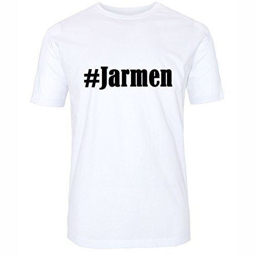 Reifen-Markt Camiseta #Jarmen Hashtag para Mujer y Hombre en Blanco y Negro