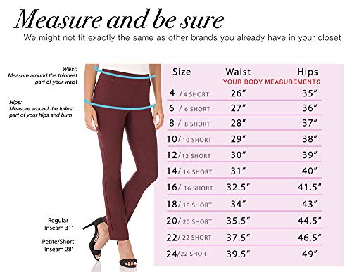 Rekucci Pantalon Siempre Comodo de Mujer Pantalon Ajustado Ligeramente Acampanado (6,Gris Oscuro)