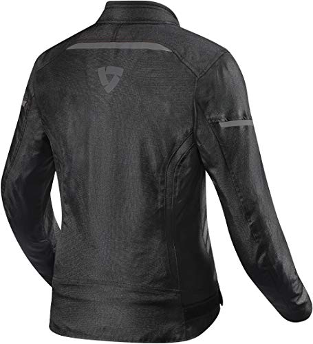 Revit Sprint H20 - Chaqueta de motorista para mujer, color negro y gris oscuro, talla 42