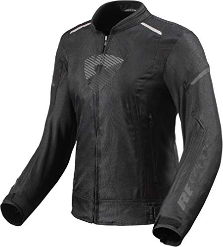 Revit Sprint H20 - Chaqueta de motorista para mujer, color negro y gris oscuro, talla 42