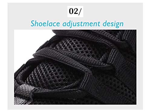 RHSMQ Zapatos de Baile Danza Cuadrada Danza Moderna, Superficie de Malla, Transpirable, cómodo, Abajo Suave, Alta Moda, Deportes, Ocio, Jazz, Zapatos de Baile de Hip-Hop(34, 815 Black Gold)