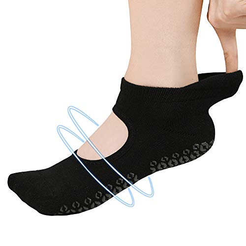 Ridirun Calcetines Pilates Yoga, Calcetines Antideslizantes Mujer Hombre pour Yoga, Pilates, Ballet,Fitness Antideslizantes,EU 35-42