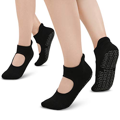 Ridirun Calcetines Pilates Yoga, Calcetines Antideslizantes Mujer Hombre pour Yoga, Pilates, Ballet,Fitness Antideslizantes,EU 35-42