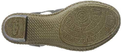 Rieker 665g1-45, Sandalias Punta Cerrada Mujer, Gris (Basalt 45), 38 EU