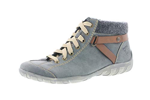 Rieker Mujer Botines, señora Botines con Cordones, Medias Botas,botín con Cordones,Jeans,36 EU / 3.5 UK