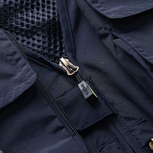 Riou Chaleco Táctico Militar al Aire Libre Táctico del Ejército de Poliéster Juego de Guerra Caza Chaleco de Excursión Que Acampa Fotografía Malla Multi-Bolsillo Chaquetas sin Mangas