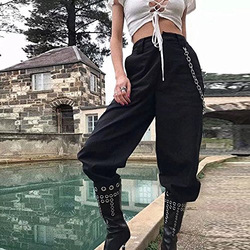 riou Pantalones Deportivos para Mujer Suelto Pantalon Harén Anchos Chandal Largos Yoga Fitness Jogger Suave Casual Verano Pantalones cargo