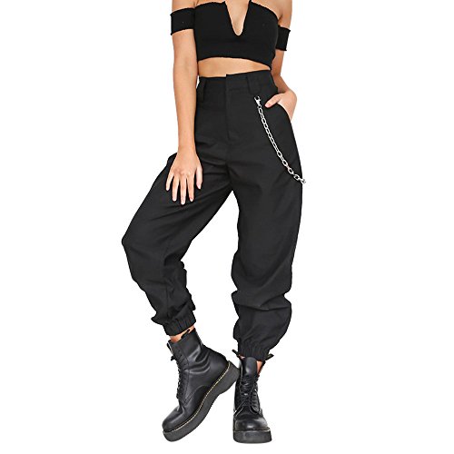 riou Pantalones Deportivos para Mujer Suelto Pantalon Harén Anchos Chandal Largos Yoga Fitness Jogger Suave Casual Verano Pantalones cargo