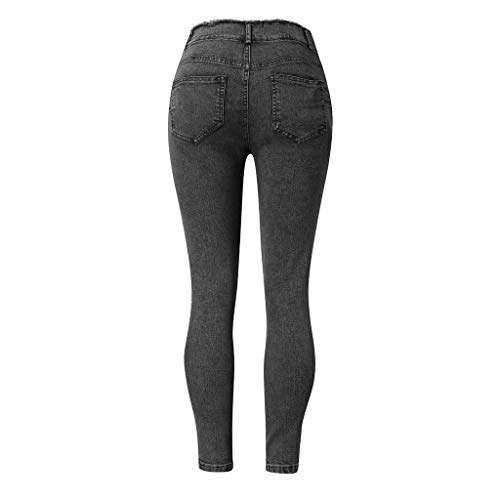 RISTHY Jeans Skinny Push-Up Mujer Vaqueros Pantalones Elásticos Jeans Denim Largo Mujer Cintura Alta con Cordón Lazo Vaquero Tejano para Mujer Elástico Relaxed-Fit