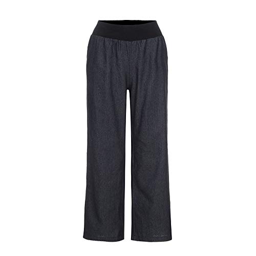 RISTHY Mujer Pantalones Acampanados Vaqueros Pantalones Anchos de Piernas Anchas Sólido Cintura Alta Jeans de Mujer Casual Pantalones de Verano Otoño