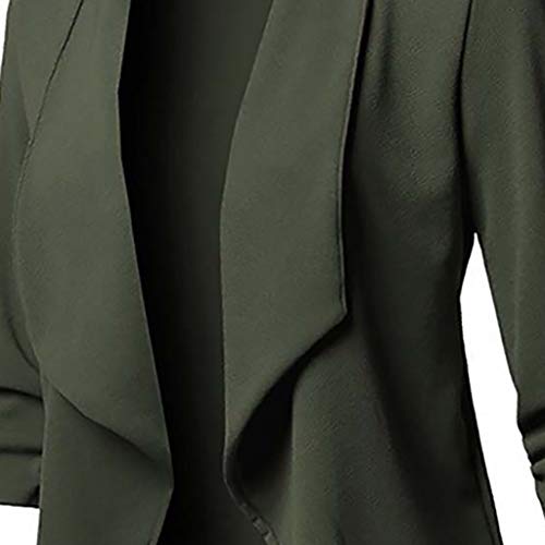RISTHY Trajes Chaqueta Mujer Blazer Mangas Largas Primavera Invierno Abrigo Color Sólido Cardigan de Oficina Casual Traje de Chaqueta Negocio Tallas Grandes Blusa Tops