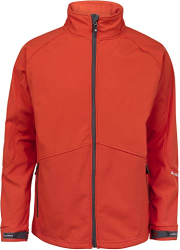 Roc Neige Chaqueta Softshell Hombre, Lisa, con Cremallera y Bolsillos Laterales, Ajuste Velcro en puños. Impermeable, Cortavientos, Alta Capacidad Termica. Hombre Rojo XL