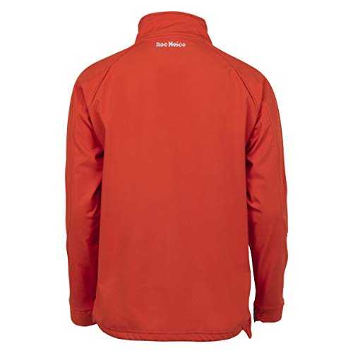 Roc Neige Chaqueta Softshell Hombre, Lisa, con Cremallera y Bolsillos Laterales, Ajuste Velcro en puños. Impermeable, Cortavientos, Alta Capacidad Termica. Hombre Rojo XL