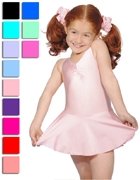 Roch Valley ISTDJ Maillot de licra con falda, rosa pálido, edad 5-6 años