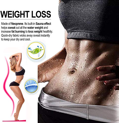 ROOTOK Pantalones para adelgazar, Mallas deportivas mujer, pantalón de sudoración, leggins anticeluliticos fitness, mallas termicas efectiva en deporte fitness negro