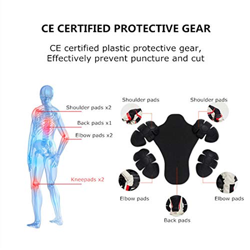 Ropa Para Montar En Moto, Trajes De Carreras De Motos Anticaídas Transpirables De Malla De Verano, Ropa Para Parejas Masculinas Y Femeninas (White,L)