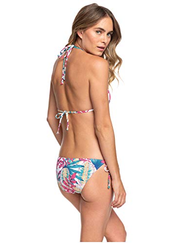 Roxy Into The Sun - Conjunto De Bikini Tiki Tri para Mujer Conjunto De Bikini Tiki Tri, Mujer, Peach Blush Bright Skies S, L