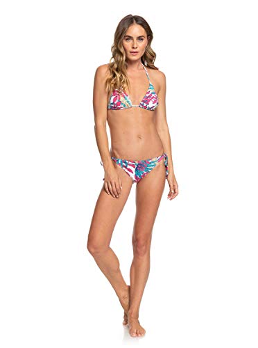 Roxy Into The Sun - Conjunto De Bikini Tiki Tri para Mujer Conjunto De Bikini Tiki Tri, Mujer, Peach Blush Bright Skies S, S