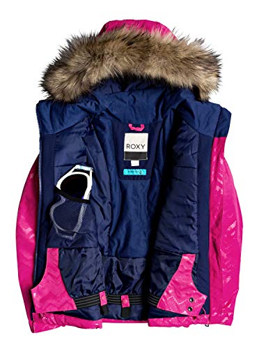 Roxy Jet Ski-Chaqueta para Nieve para Chicas 8-16, Niñas, Beetroot Pink aztecspiritembos, 14/XL