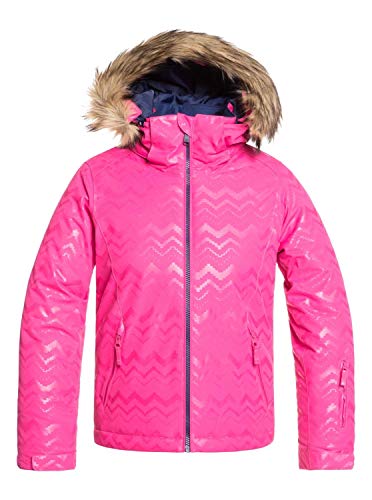 Roxy Jet Ski-Chaqueta para Nieve para Chicas 8-16, Niñas, Beetroot Pink aztecspiritembos, 14/XL