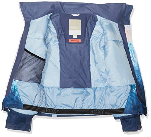Roxy Jet Ski Se Chaqueta, Niñas, Blanco (Bright Blanco_Snowyvale), 10/M