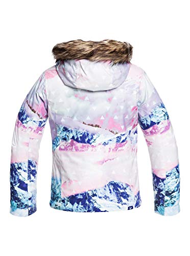 Roxy Jet Ski Se - Chaqueta Para Nieve Para Niñas 8-16 Chaqueta Para Nieve, Niñas, bright white pyrennes, 8/S