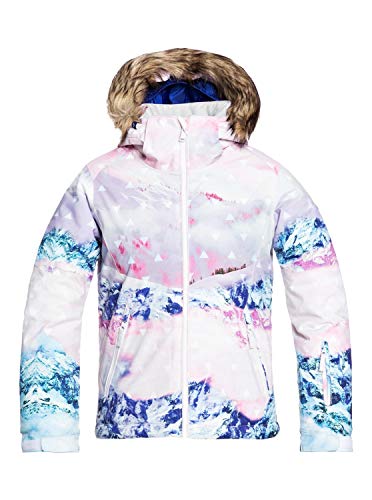 Roxy Jet Ski Se - Chaqueta Para Nieve Para Niñas 8-16 Chaqueta Para Nieve, Niñas, bright white pyrennes, 8/S